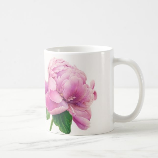 Pink peony on mug (Right)