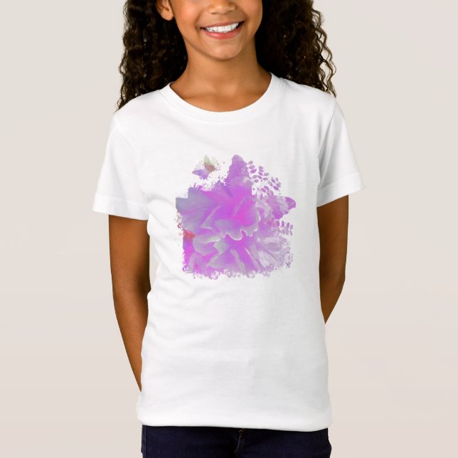 *~* Pink Peony Painting Art Transform AR3 Girl T-Shirt (Front)