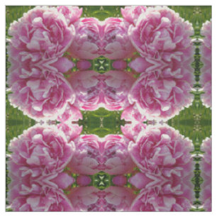 Pink Peony photo cottage farmhouse floral garden Fabric