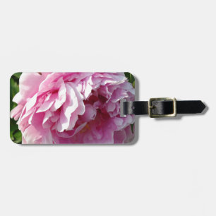 Pink Peony photo cottage farmhouse floral garden Luggage Tag