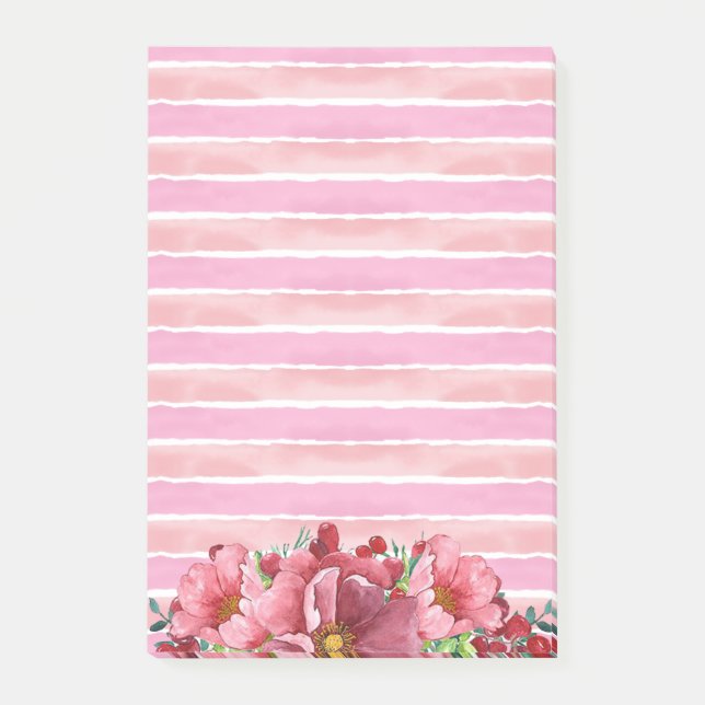 Pink Peony Post-it Notes (Front)