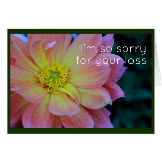 Pink Peony Sympathy Card