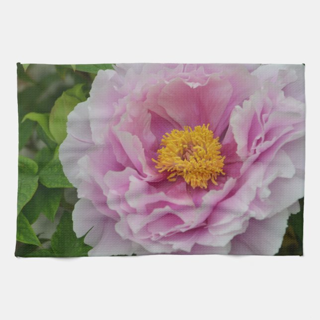 Pink Peony Tea Towel (Horizontal)