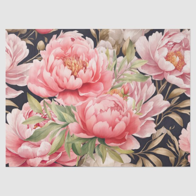 Pink Peony  Tissue Paper (Front)