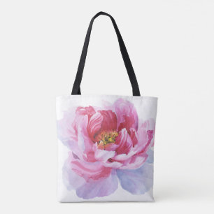 Pink Peony Tote Bag