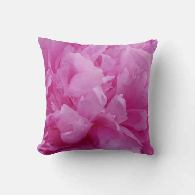 Pink Peony up close & beautiful Cushion (Front)