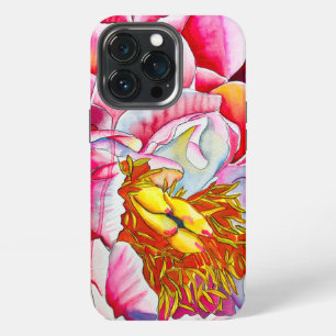 Pink Peony watercolor fine art iPhone 13 Pro Case