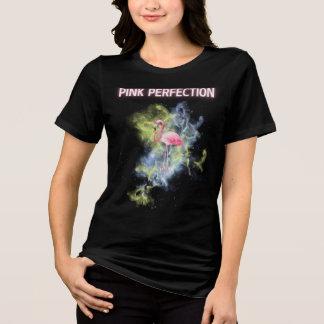 Pink Perfection: Elegant Flamingo  Tri-Blend Shirt