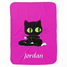 Pink Personalised Cat Blanket