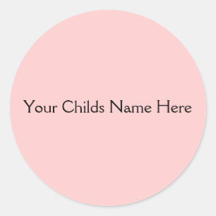 Pink Personalised Childs Name Sticker