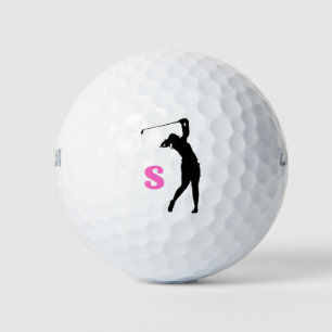Pink Personalised Custom Monogram Golf Balls