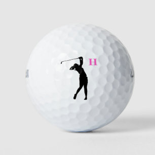Pink Personalised Custom Monogram Golf Balls