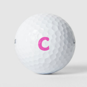 Pink Personalised Custom Monogram Golf Balls