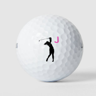 Pink Personalised Custom Monogram Golf Balls