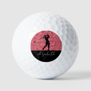Pink Personalised Golf Balls