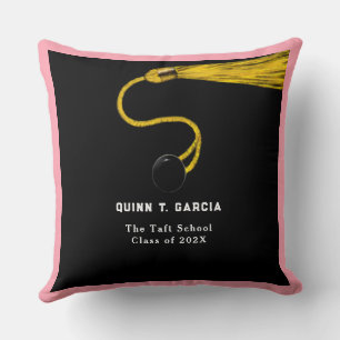 Pink personalised graduation gift cushion