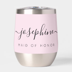 Pink Personalised MAID of Honour Proposal Wedding