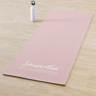Pink Personalised Monogram Name Yoga Mat