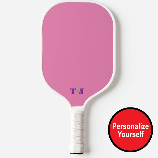 Pink Personalised Monogrammed Pickleball Paddle (Creator Uploaded)