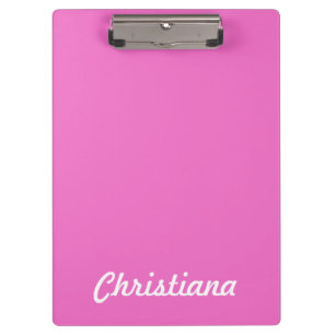 Pink Personalised Name Clipboard