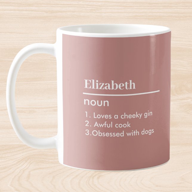Pink Personalised Name Definition Mug (Creator Uploaded)