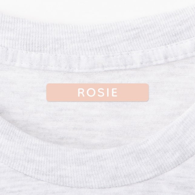 Pink Personalised Name School Kids Clothing (Affixed)