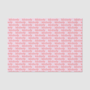 Pink Personalised Name Tissue Paper