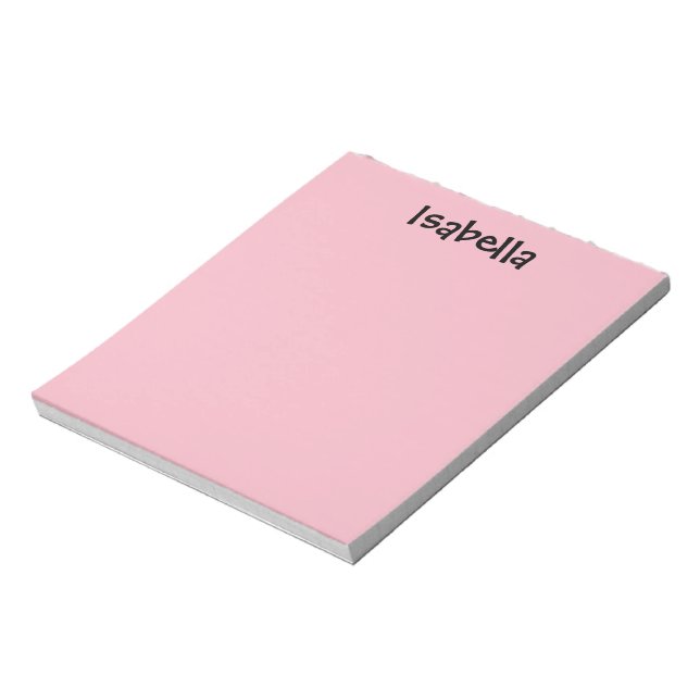Pink Personalised Notepad (Rotated)