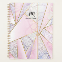Pink Personalised Planner Modern business planner
