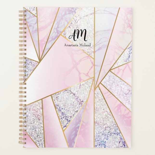 Pink Personalised Planner Modern business planner (Front)