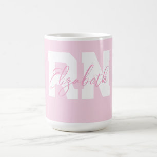 Pink Personalised RN Coffee Mug