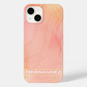Pink Personalised Stylish costom name Case-Mate iPhone 14 Case