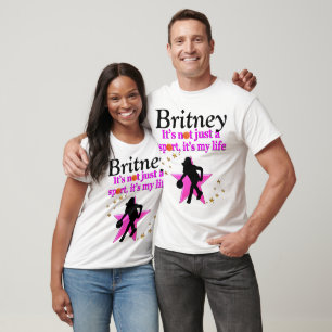 PINK PERSONALIZED BASKETBALL GIRL T SHIRT