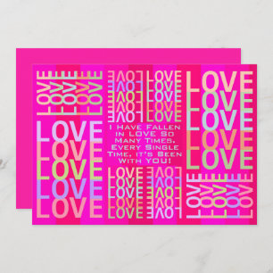 Pink Personalized "LOVE" Card