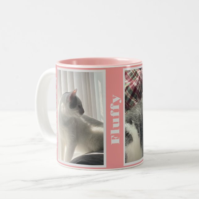 Pink Pet Photos and Names Mug (Front Left)