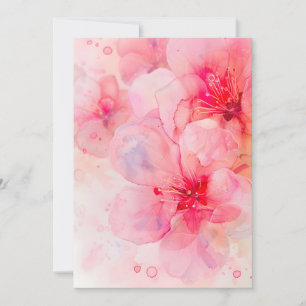 Pink Petal Elegance Watercolor Announcement