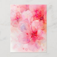Pink Petal Elegance Watercolor