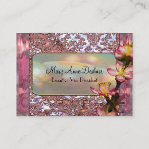 Pink Petal Elegant 3.5" x 2.5" Business Card