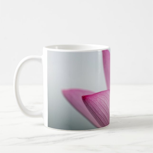 Pink Petal Macro Photography Mug (Left)