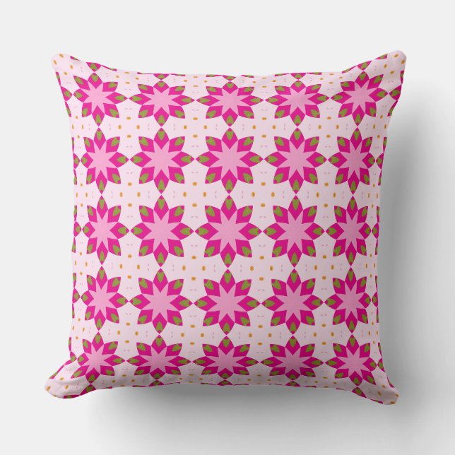 Pink Petal Mosaic pattern Cushion (Front)
