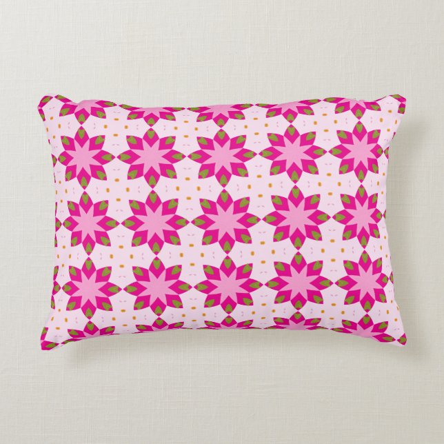 Pink Petal Mosaic pattern Decorative Cushion (Front)