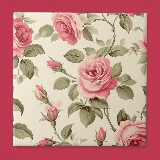 Pink Petal Peach Blossom Elegance Tile (Creator Uploaded)