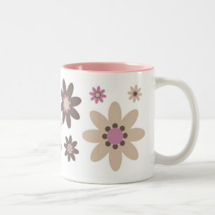 Pink Petal Two-Tone Coffee Mug
