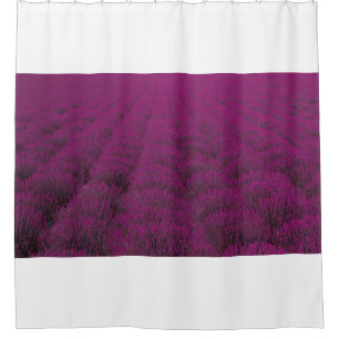 Pink petaled flower field shower curtain