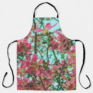 PINK-PETALED FLOWERS APRON