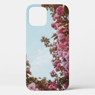 Pink petaled flowers iPhone 12 case