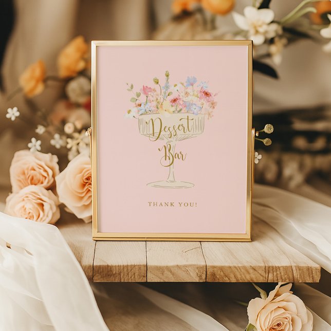 Pink Petals and Prosecco Shower Dessert Bar Sign (Creator Uploaded)