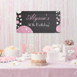 Pink Petals Birthday Banner