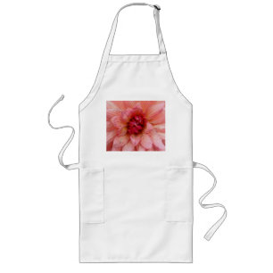 pink petals long apron
