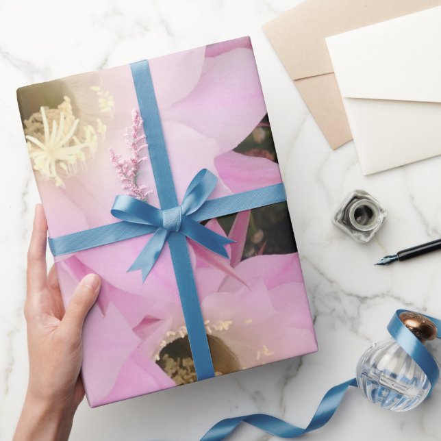Pink petals of the desert  wrapping paper (Gifting)